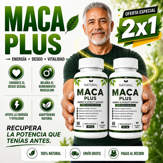 (Oferta 2X1) MACA PLUS™ - Potenciador Natural de Energía, Deseo y Rendimiento